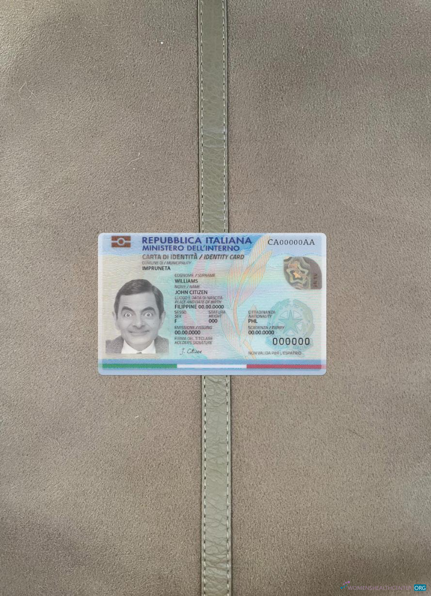 Download Italy ID (2016 present) card (updated) photolook front Photoshop template